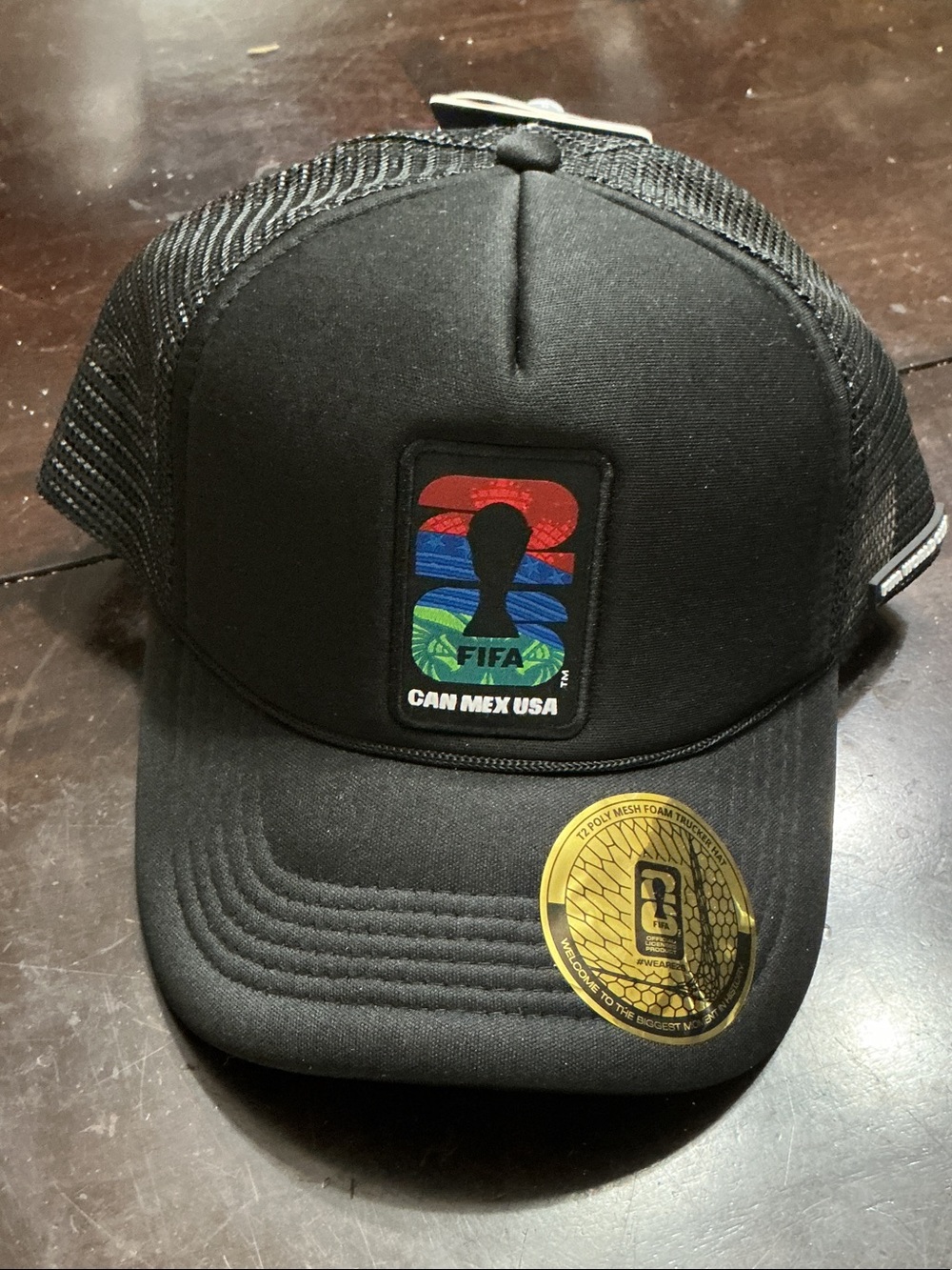 FIFA 2026 - CAN MEX USA Black Mesh Trucker Hat